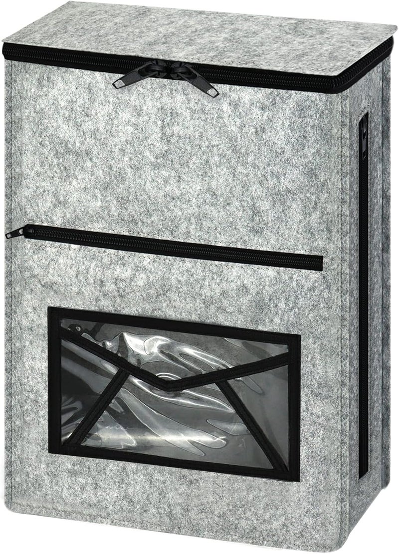 Annmore Mail Slot Catcher Bag, Indoor Mail Catcher Felt Made, High Capacity Mail Slot Cover, Space Saving, Self-Adhesive, Home Hardware Accessories - Image 1